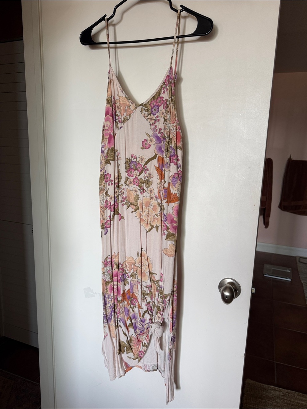 Spell Floral Slip Maxi Dress in Blush Pink and Lavender